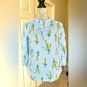 Nautica Jeans XS‎ striped floral top